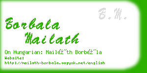 borbala mailath business card